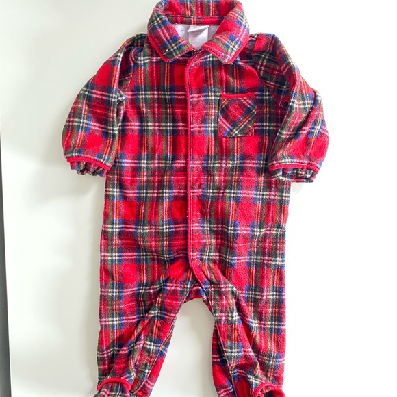 Baby plaid footed pajamas - Picture 1 of 3